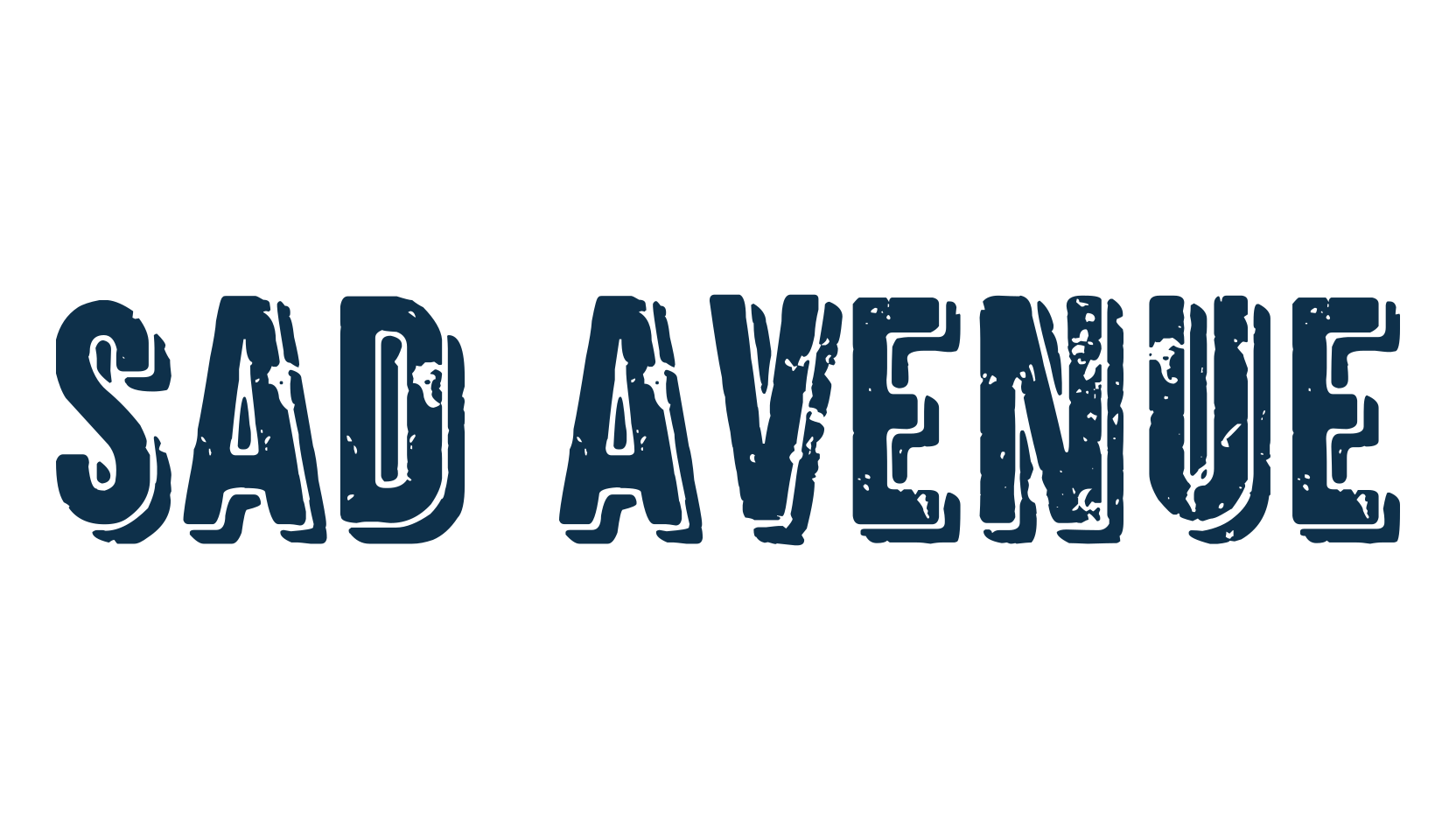 Sad Avenue, fancy eroded decorative font preview