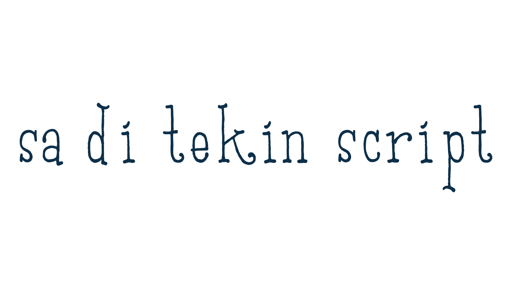 Sadi Tekin Script, various font preview