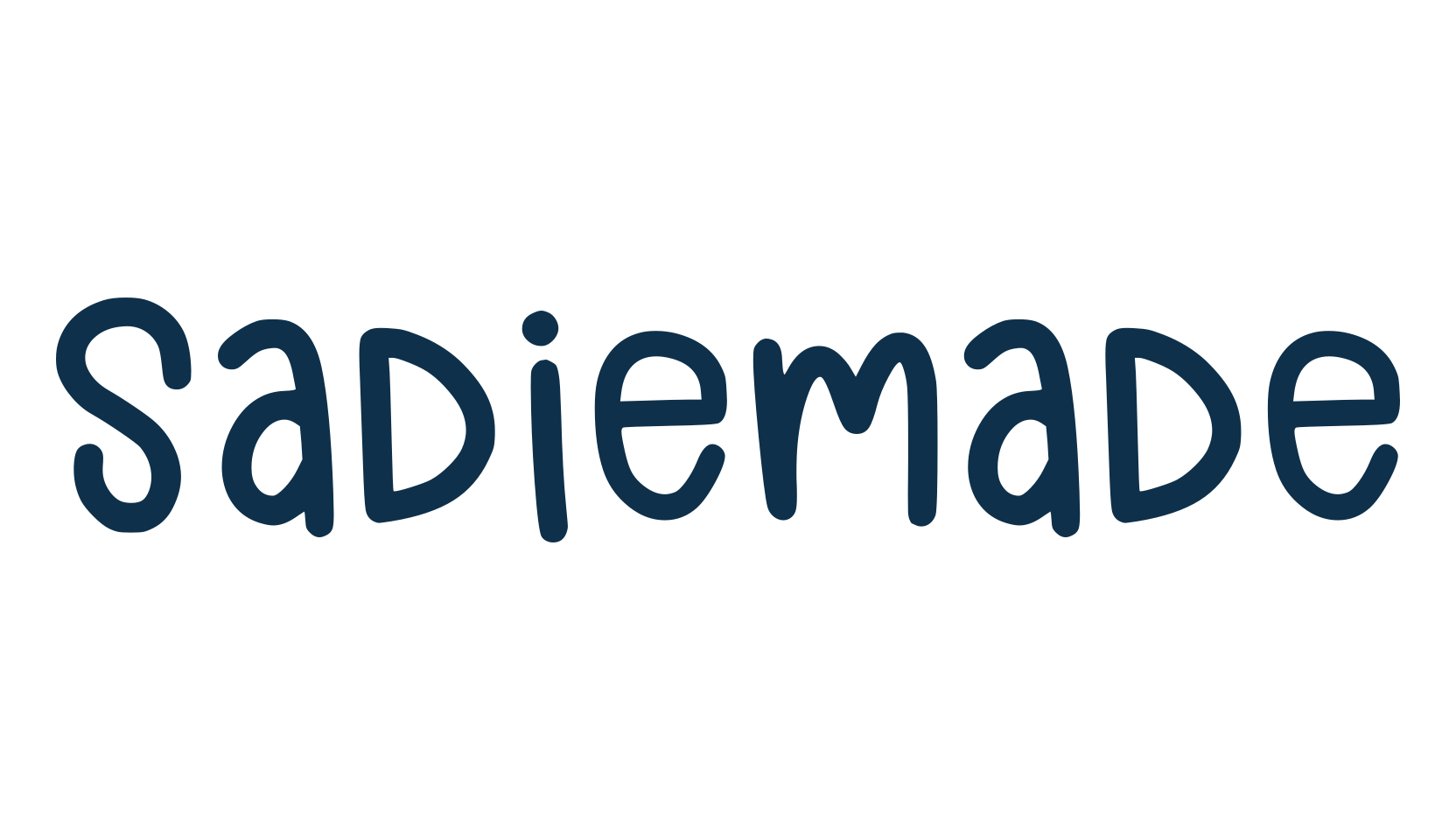 Sadiemade, script handwritten fancy decorative calligraphy font preview