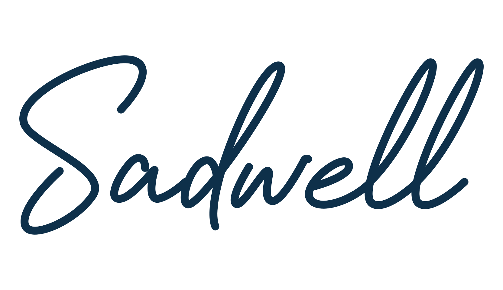 Sadwell, script handwritten fancy decorative calligraphy font preview