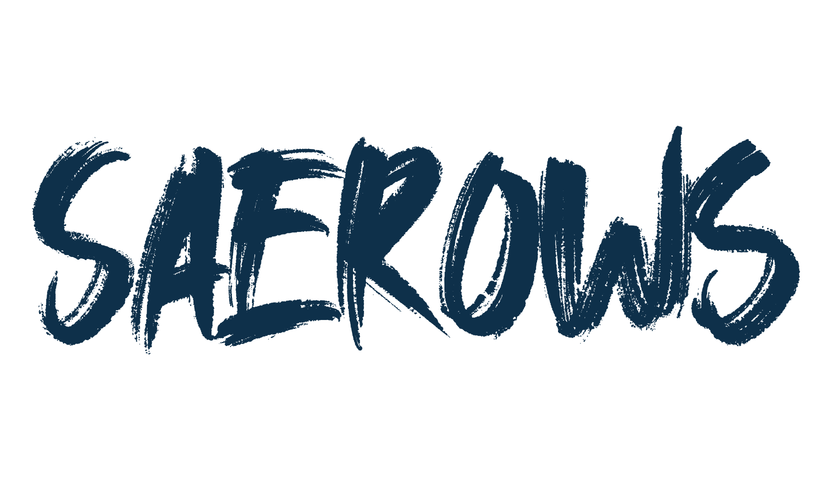 Saerows, script brush fancy decorative calligraphy font preview