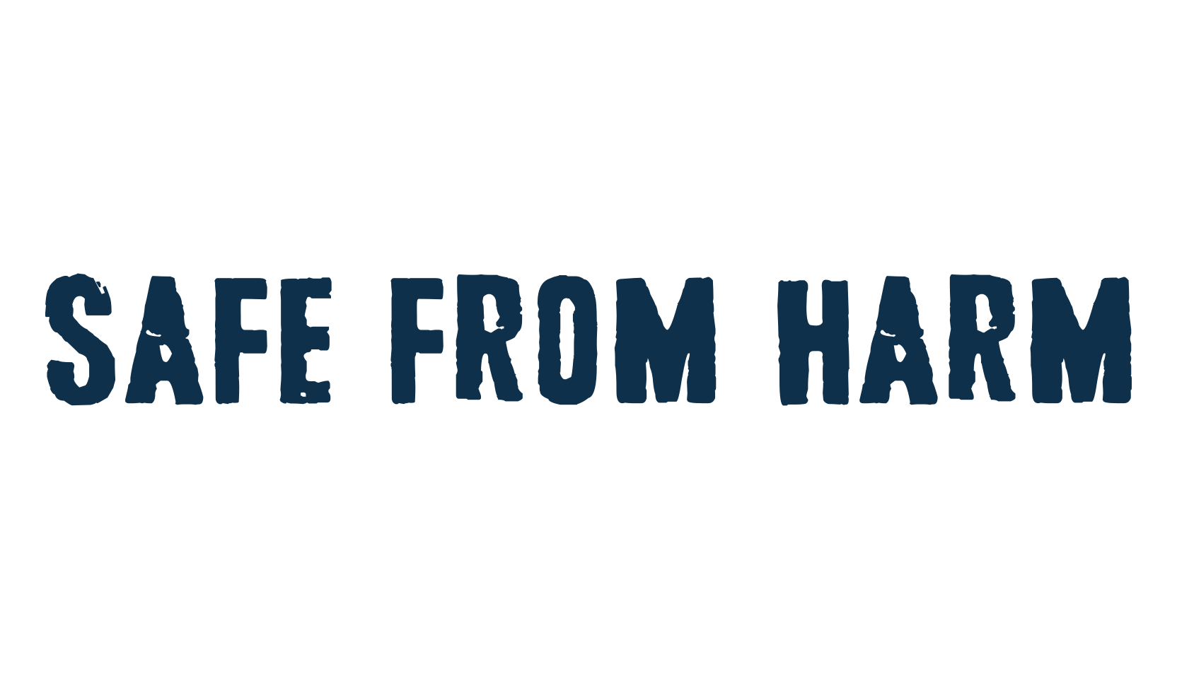 Safe from harm, fancy eroded decorative font preview