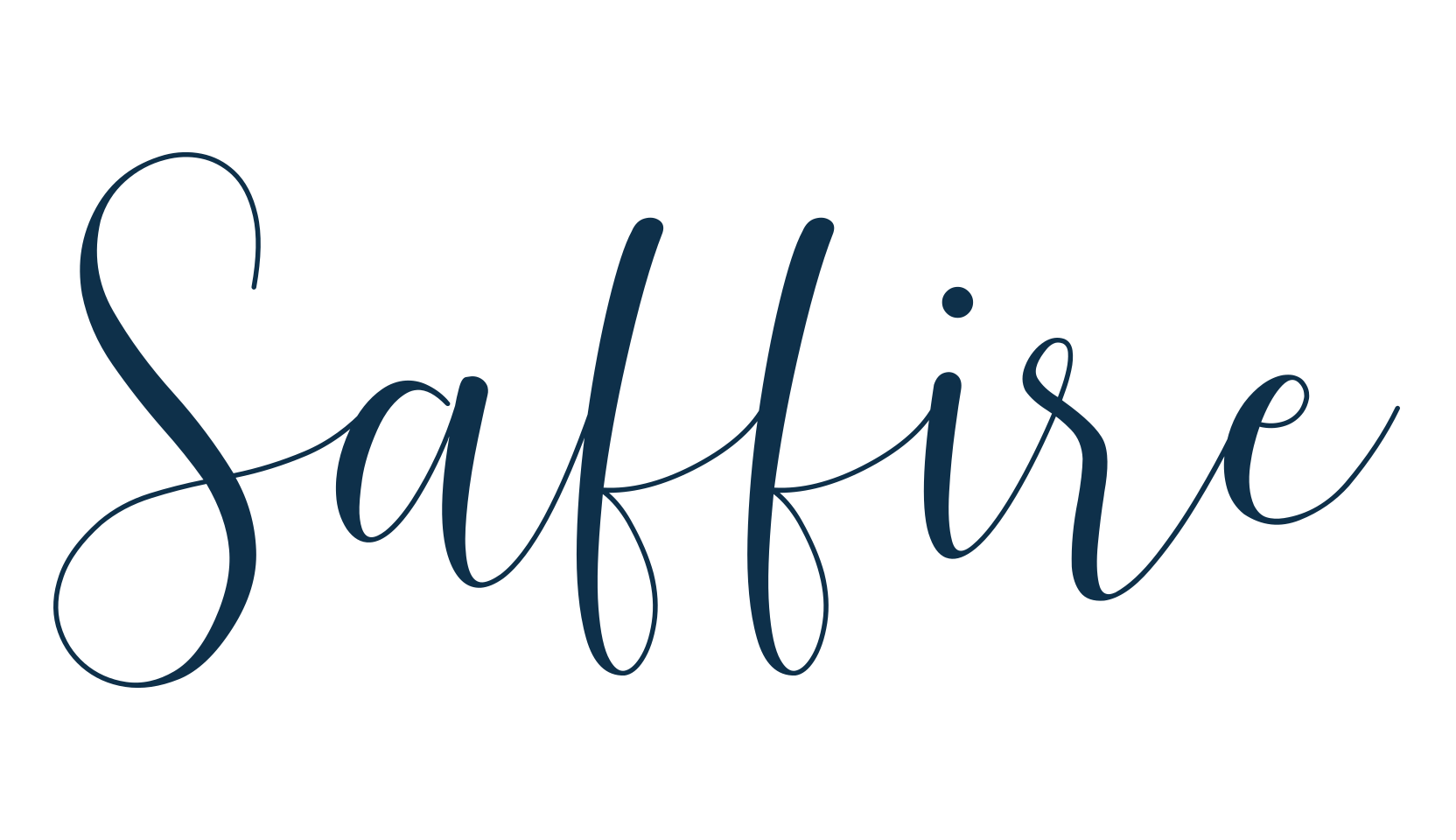 Saffire, script handwritten fancy decorative calligraphy font preview