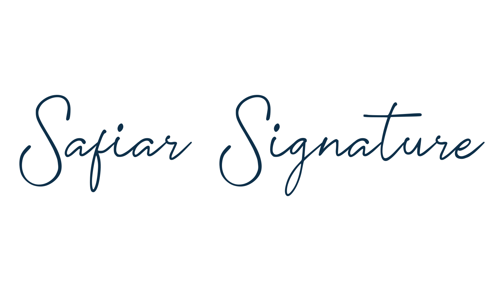 Safiar Signature, script handwritten fancy decorative calligraphy font preview