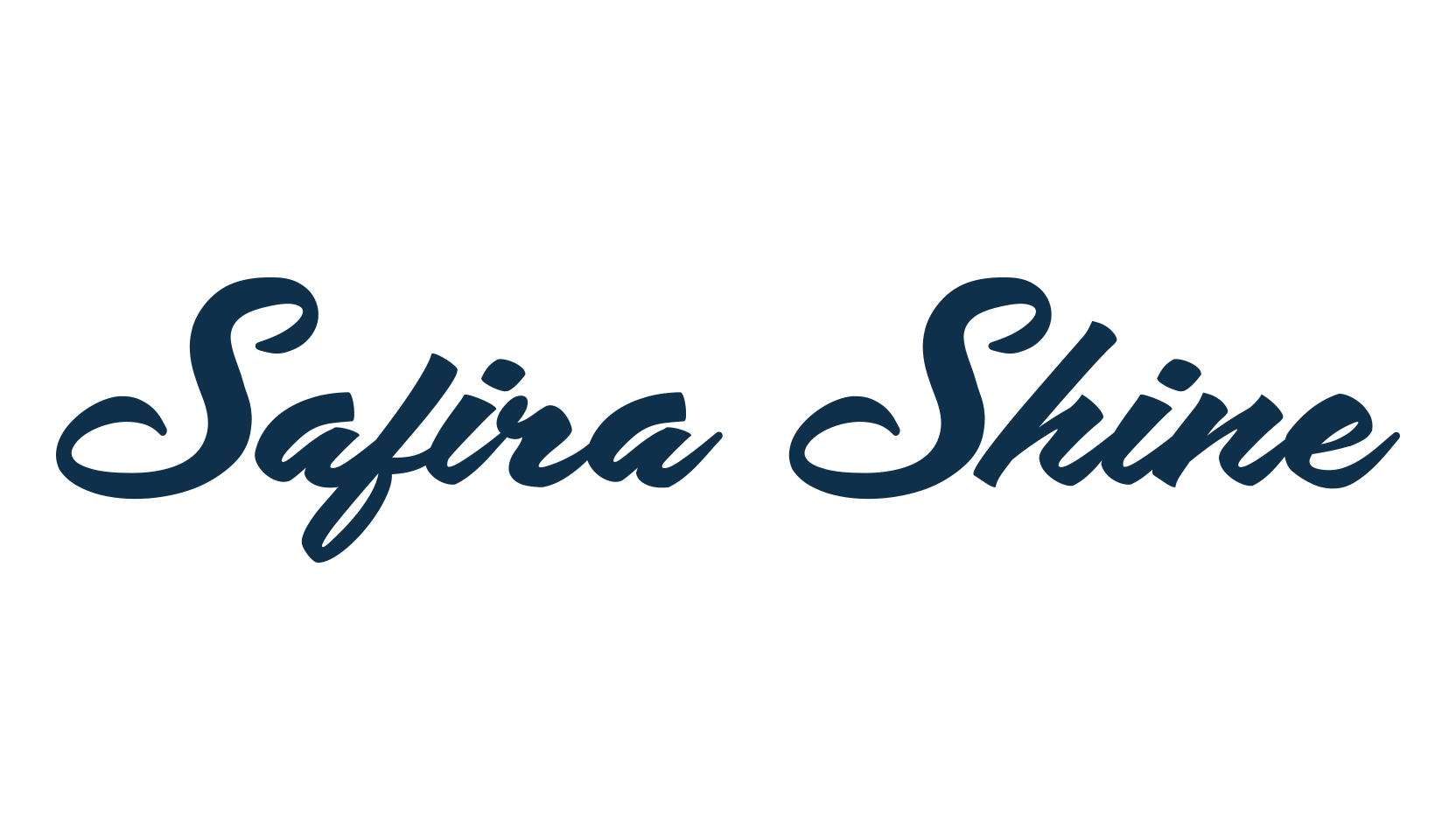 Safira Shine, brush font preview