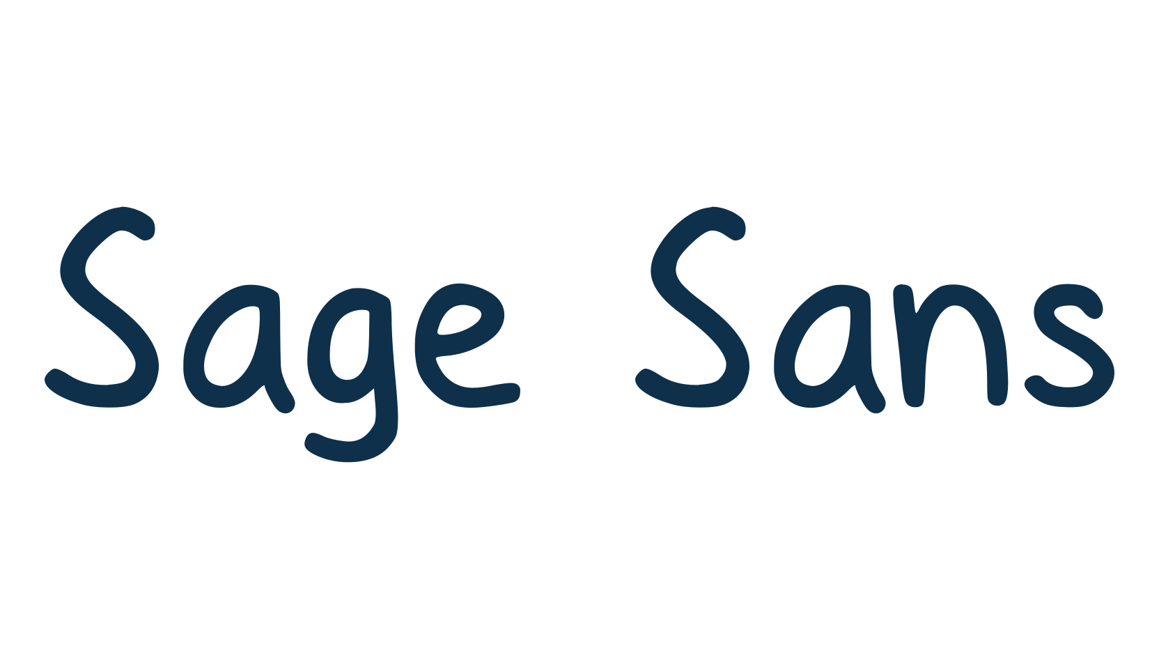 Sage Sans, script handwritten fancy decorative calligraphy font preview