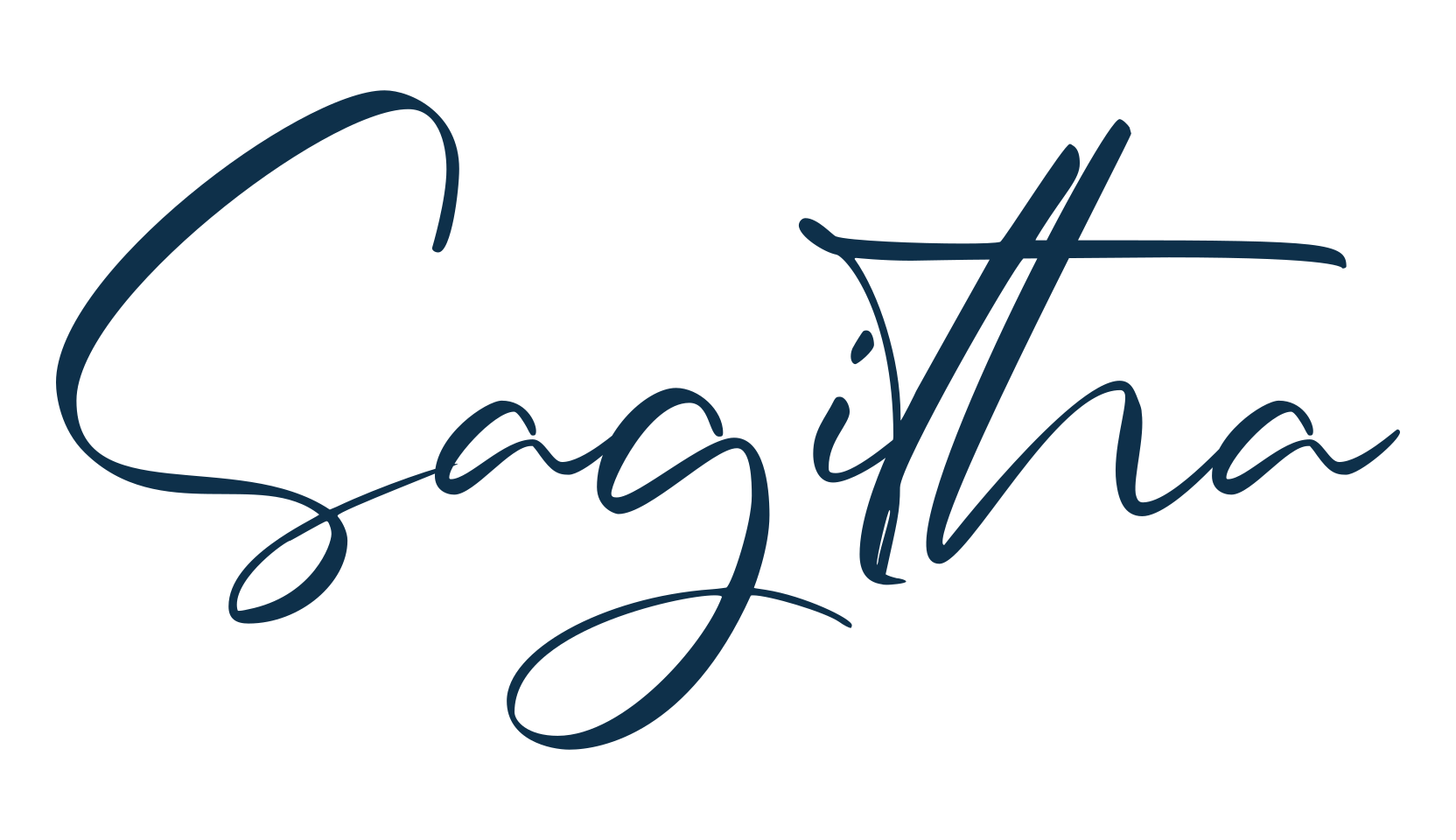Sagitha, handwriting font preview