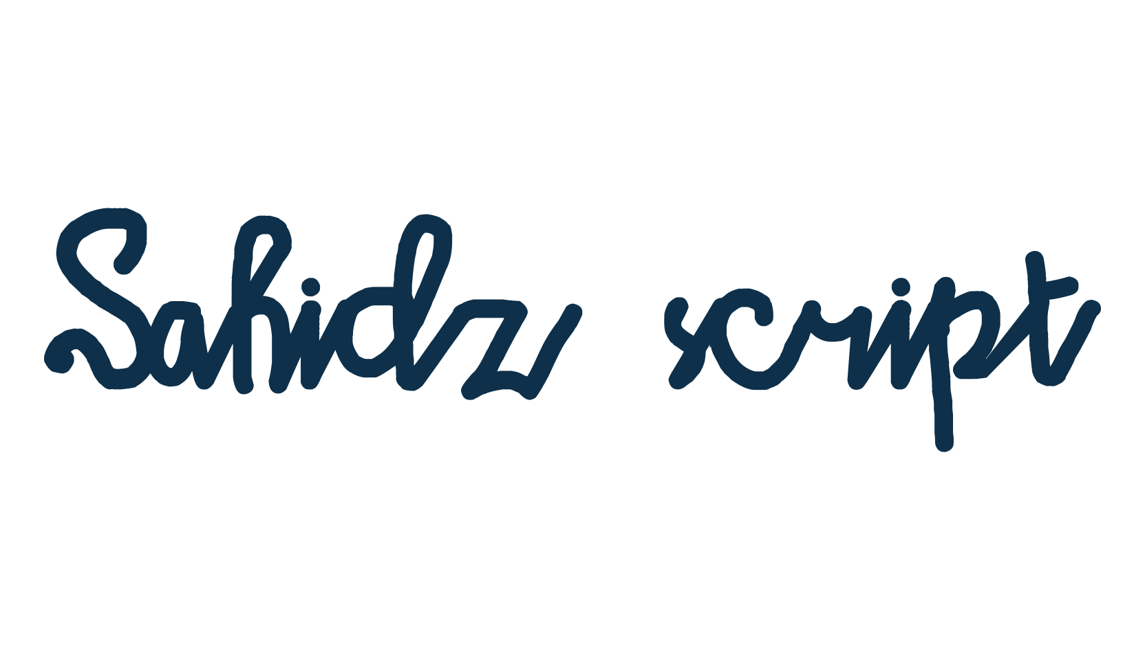 Sahidz script, handwriting font preview