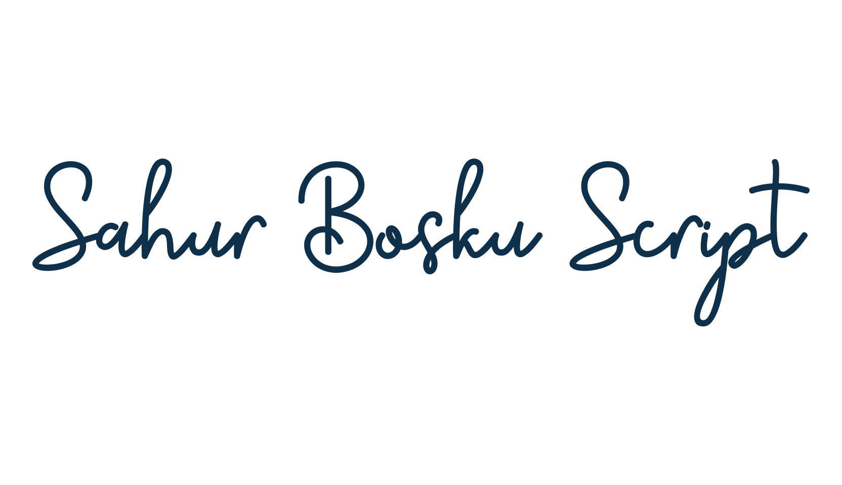 Sahur Bosku Script, handwriting font preview