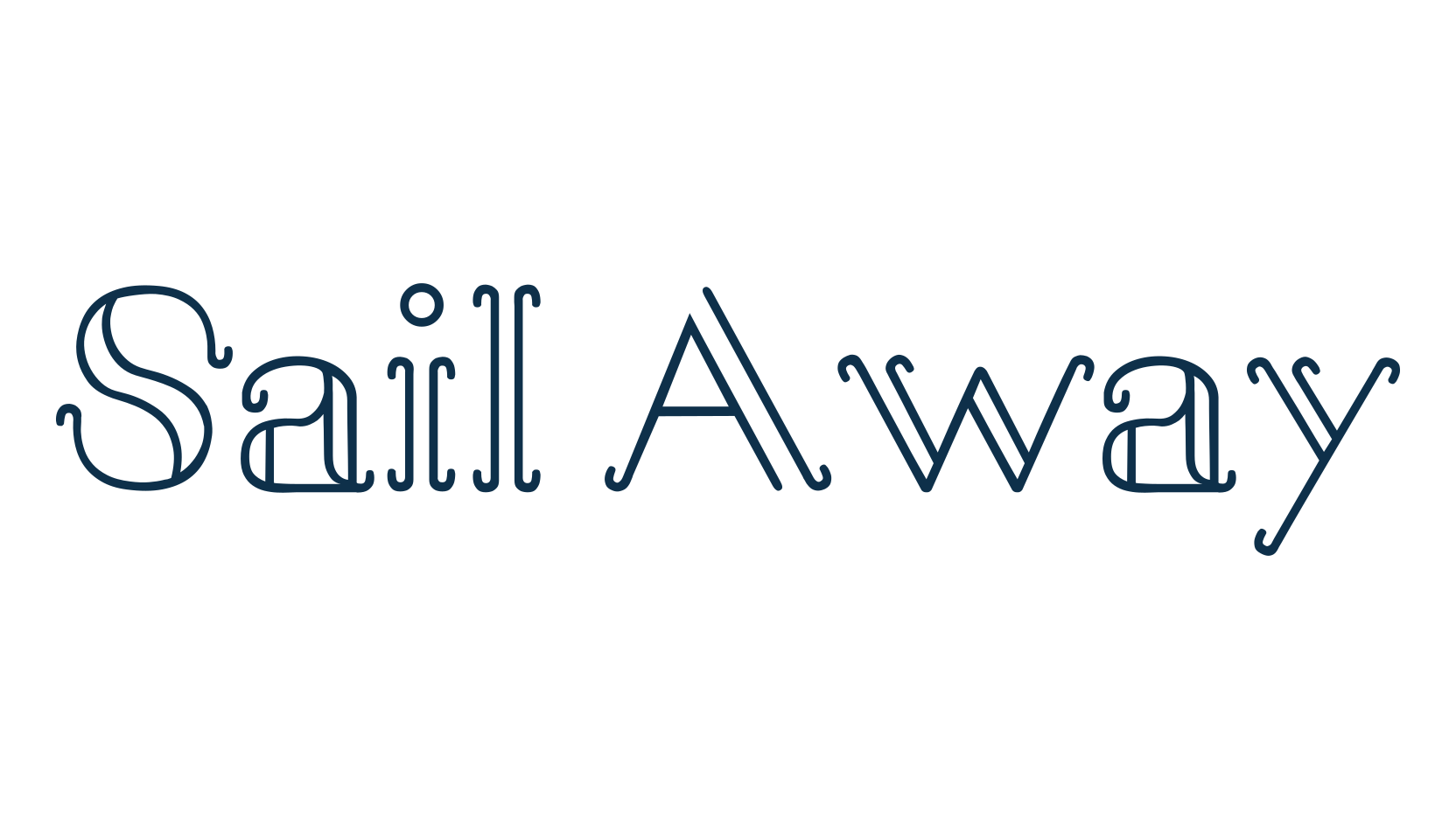Sail Away, retro font preview