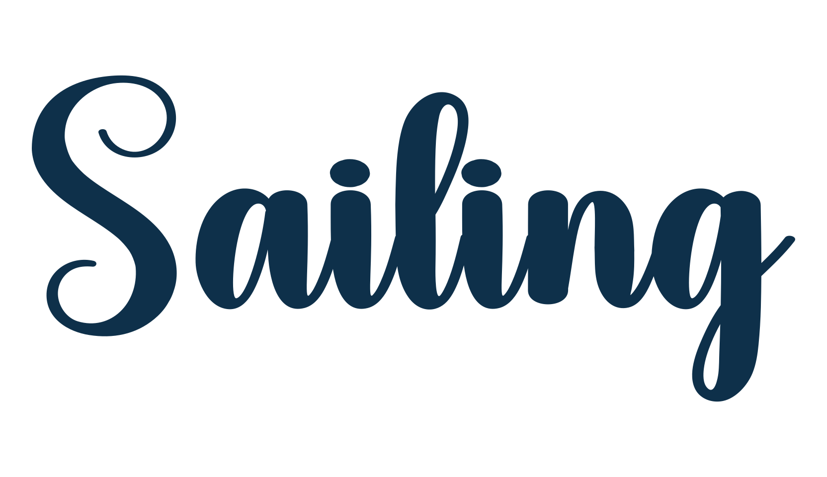 Sailing, fancy various decorative script calligraphy font preview