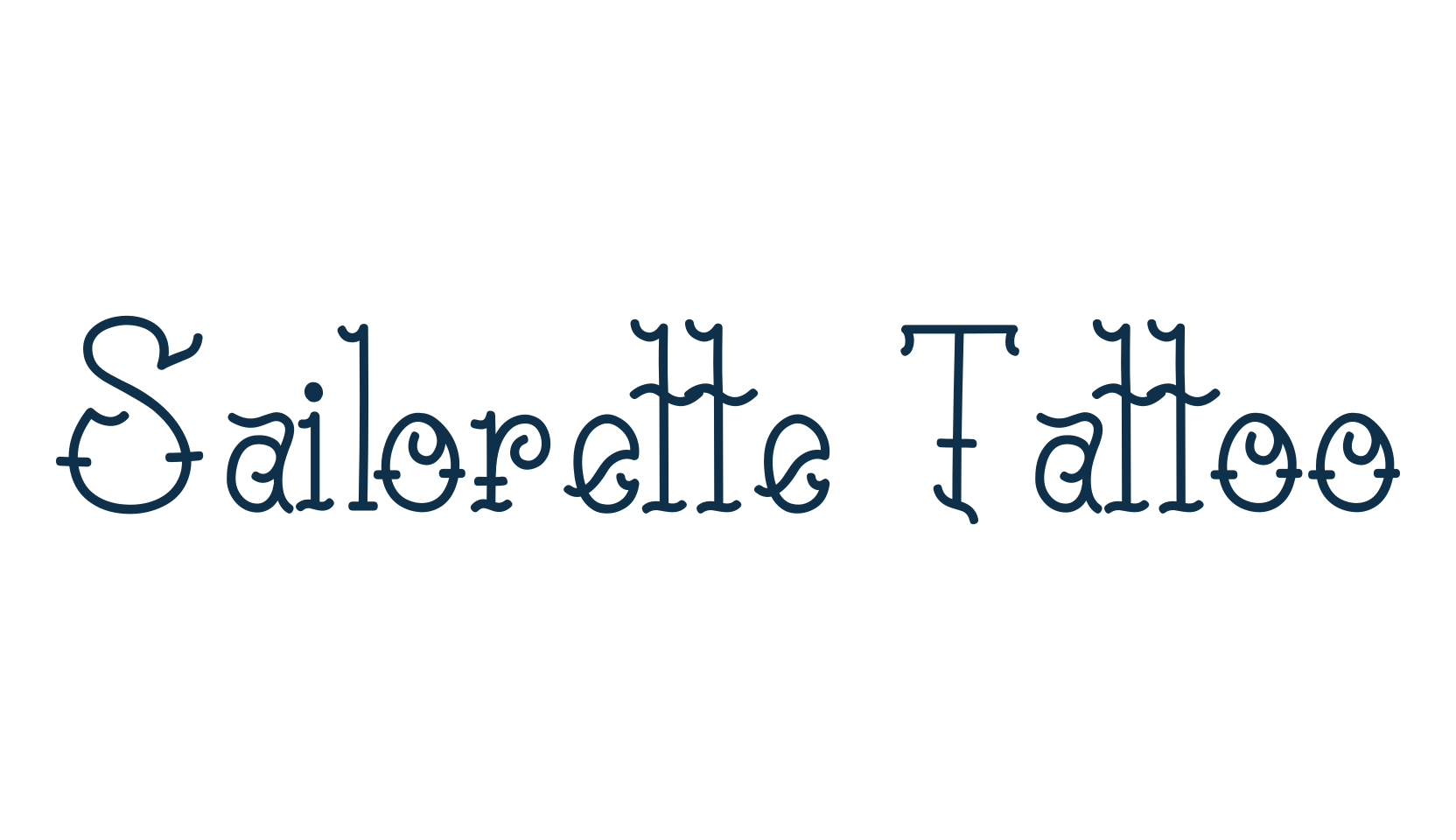 Sailorette Tattoo, fancy various decorative font preview