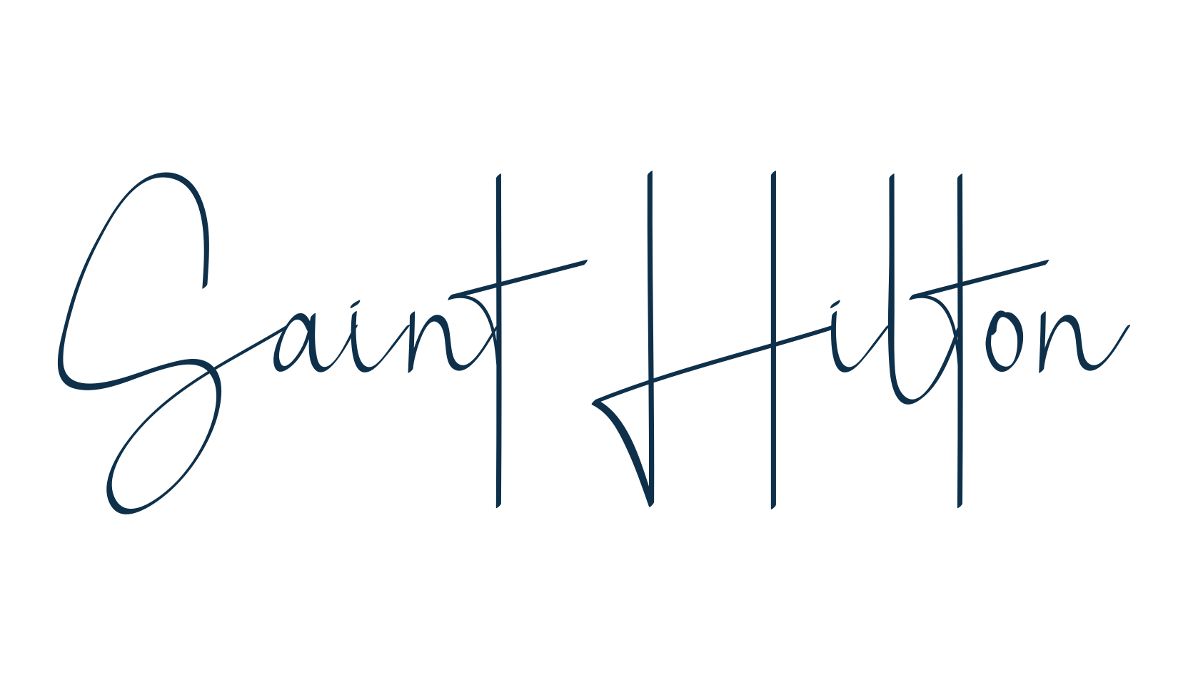 Saint Hilton, script handwritten fancy decorative calligraphy font preview