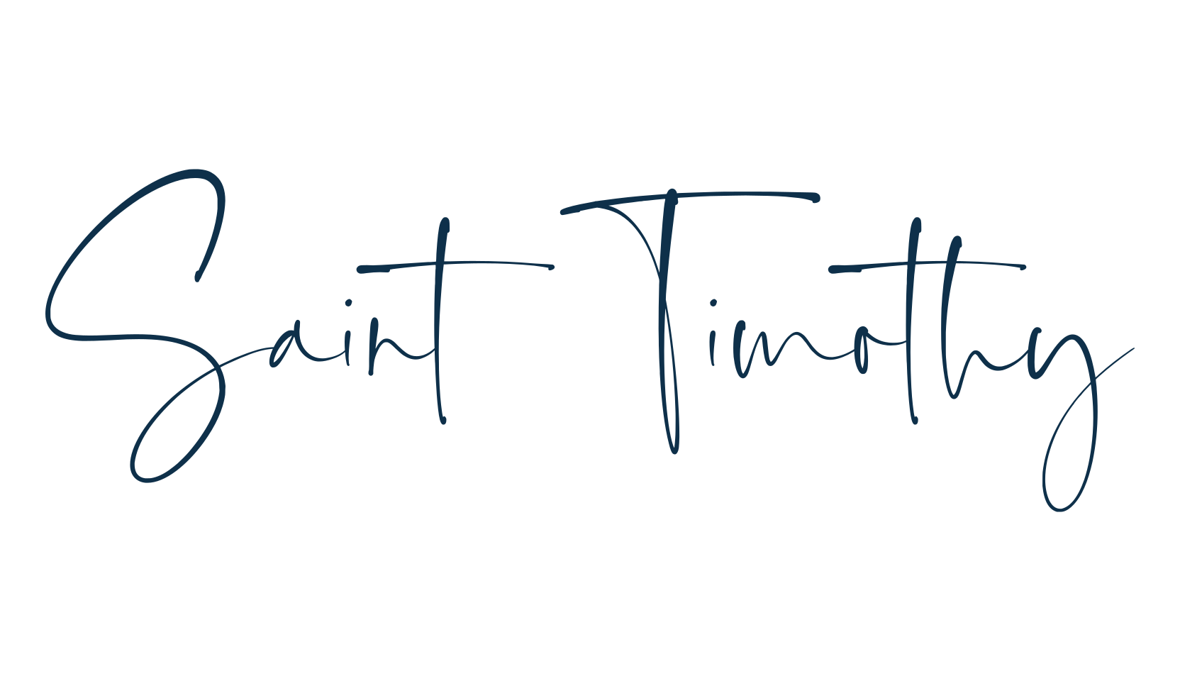 Saint Timothy, script handwritten fancy decorative calligraphy font preview