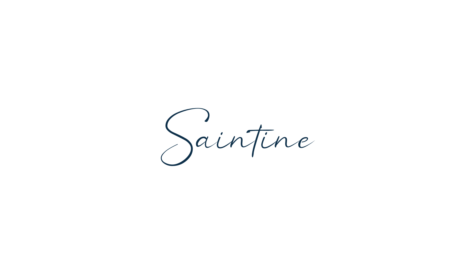 Saintine, script handwritten fancy decorative calligraphy font preview