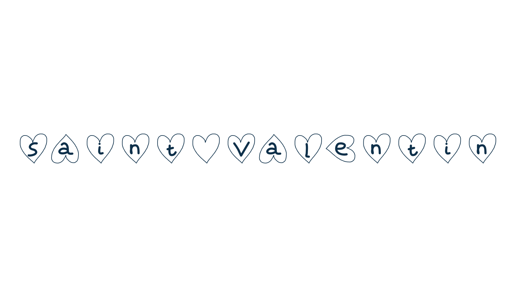 Saint Valentin (saintvalentin), fancy decorative font preview