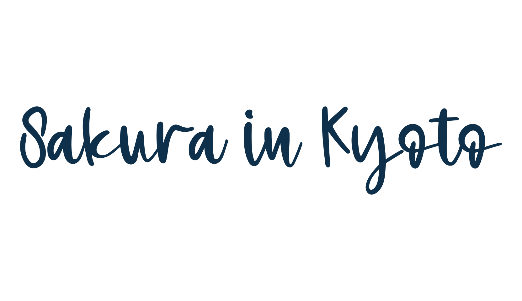 Sakura in Kyoto, script handwritten fancy decorative calligraphy font preview