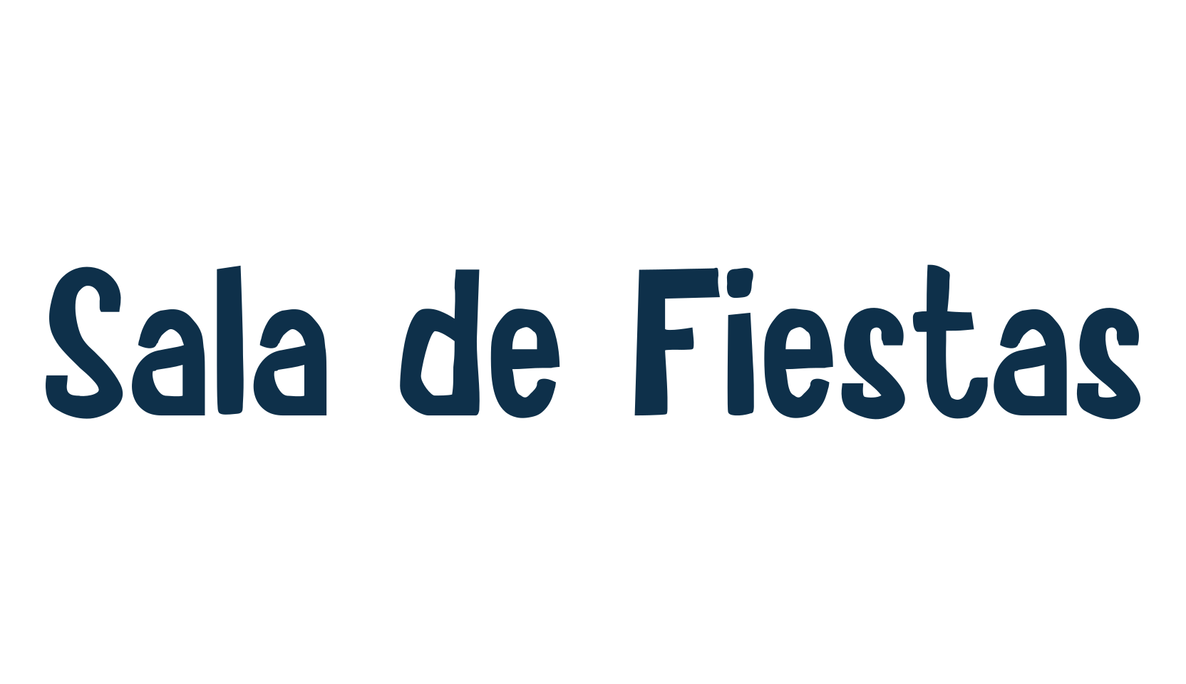 Sala de Fiestas, cartoon font preview