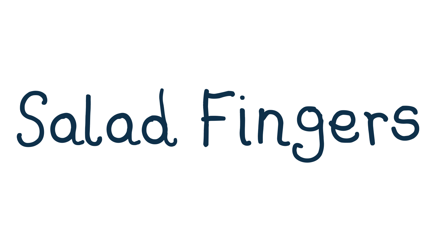 Salad Fingers, fancy various decorative script calligraphy font preview