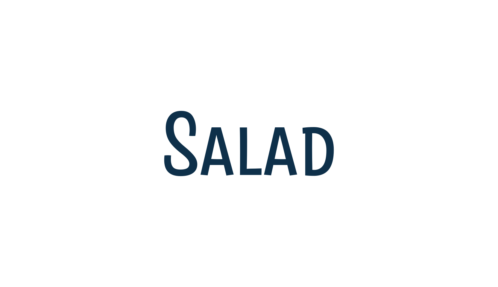Salad, cartoon font preview