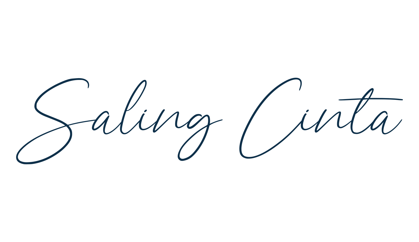 Saling Cinta, handwriting font preview