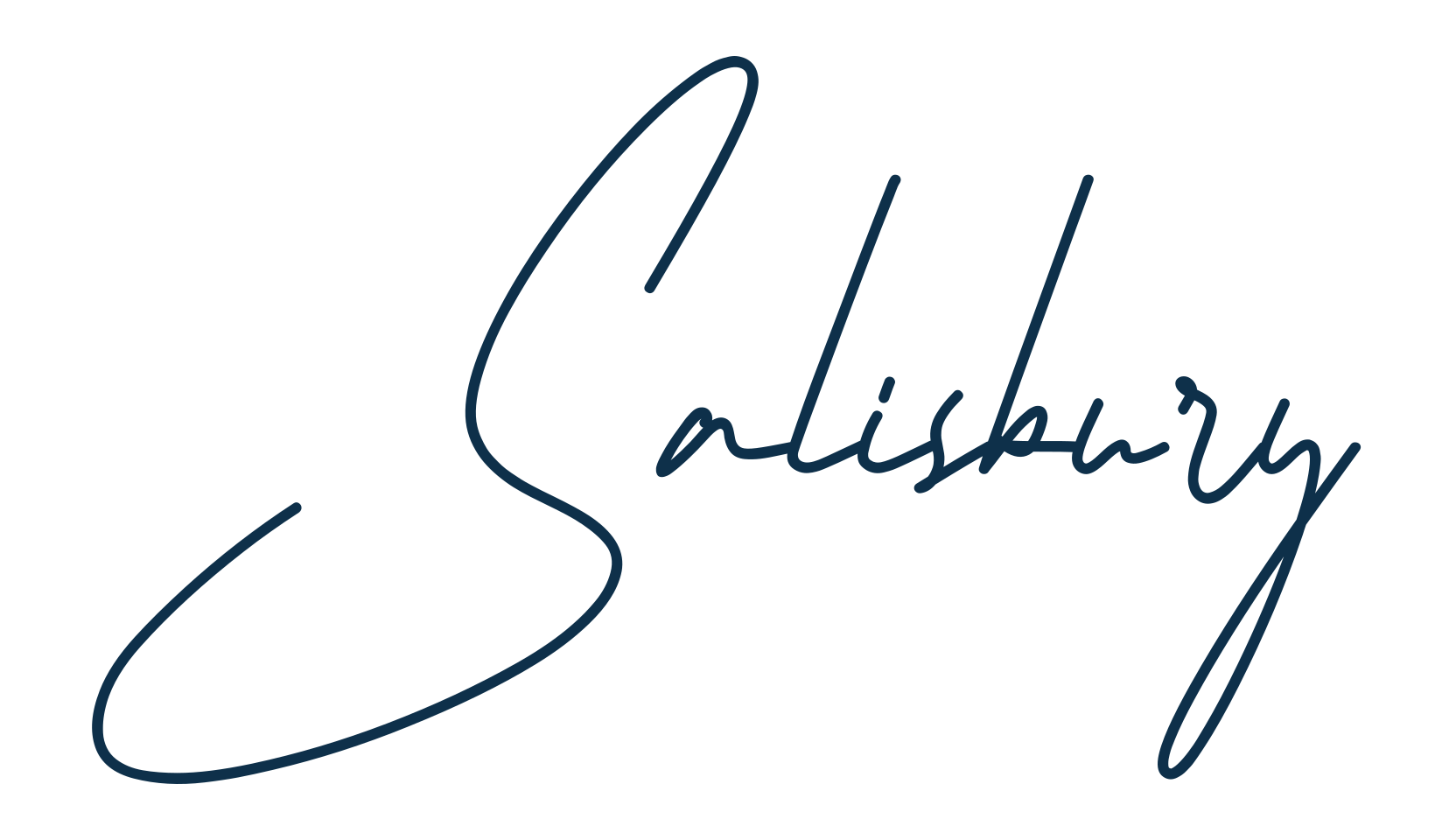 Salisbury, script handwritten fancy decorative calligraphy font preview