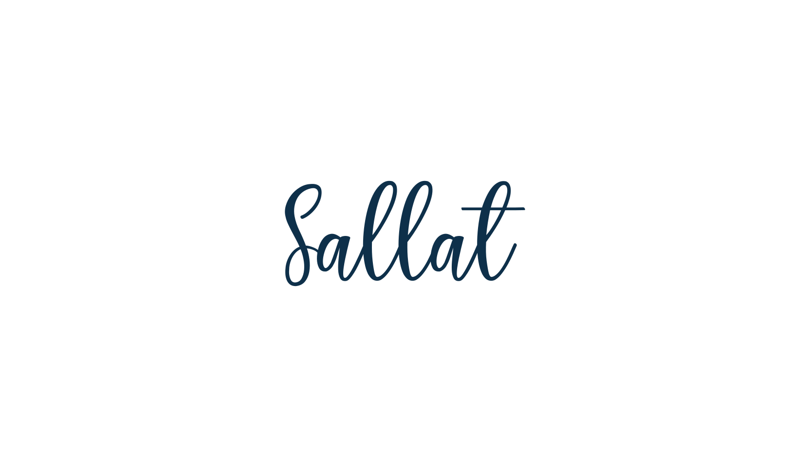 Sallat, calligraphy font preview