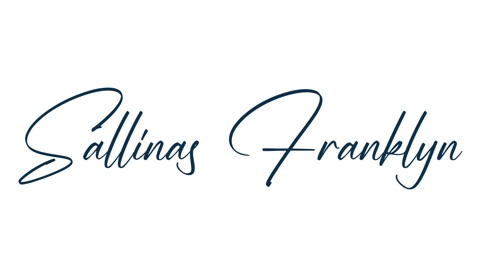 Sallinas Franklyn, handwriting font preview