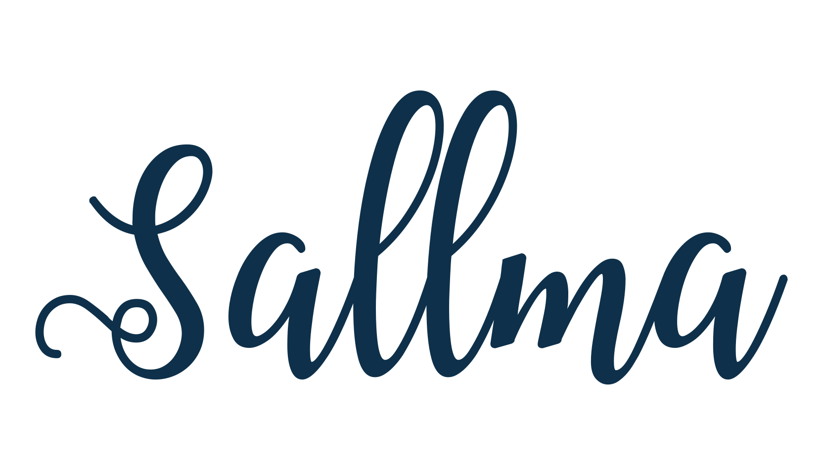 Sallma, script calligraphy fancy decorative font preview