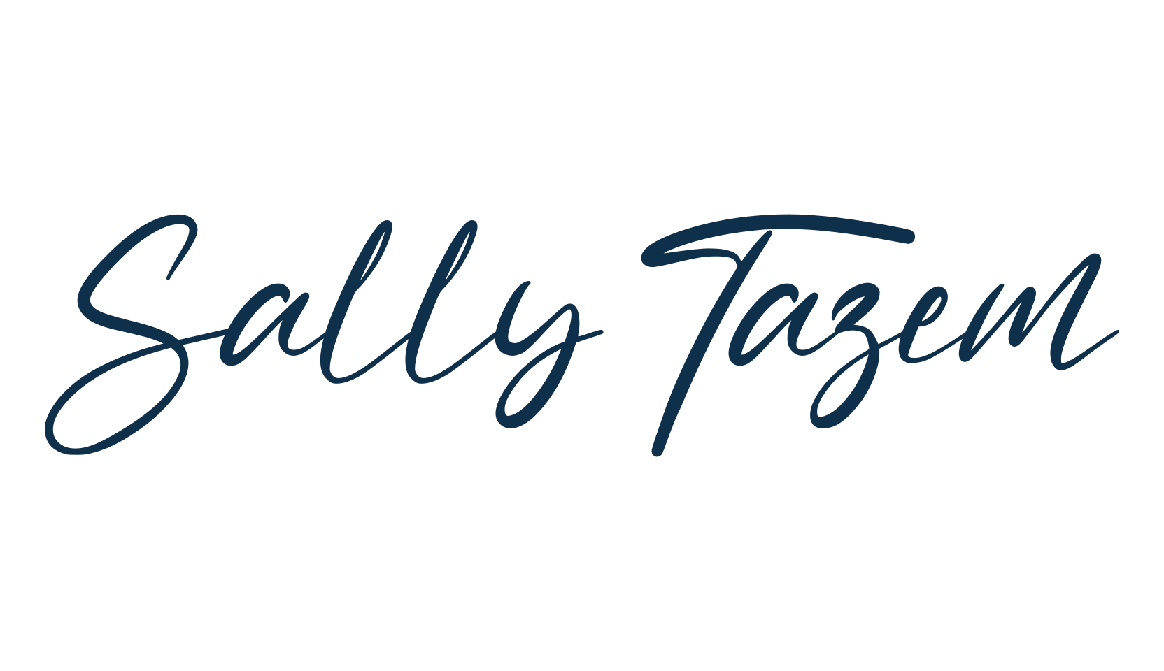 Sally Tazem, handwriting font preview