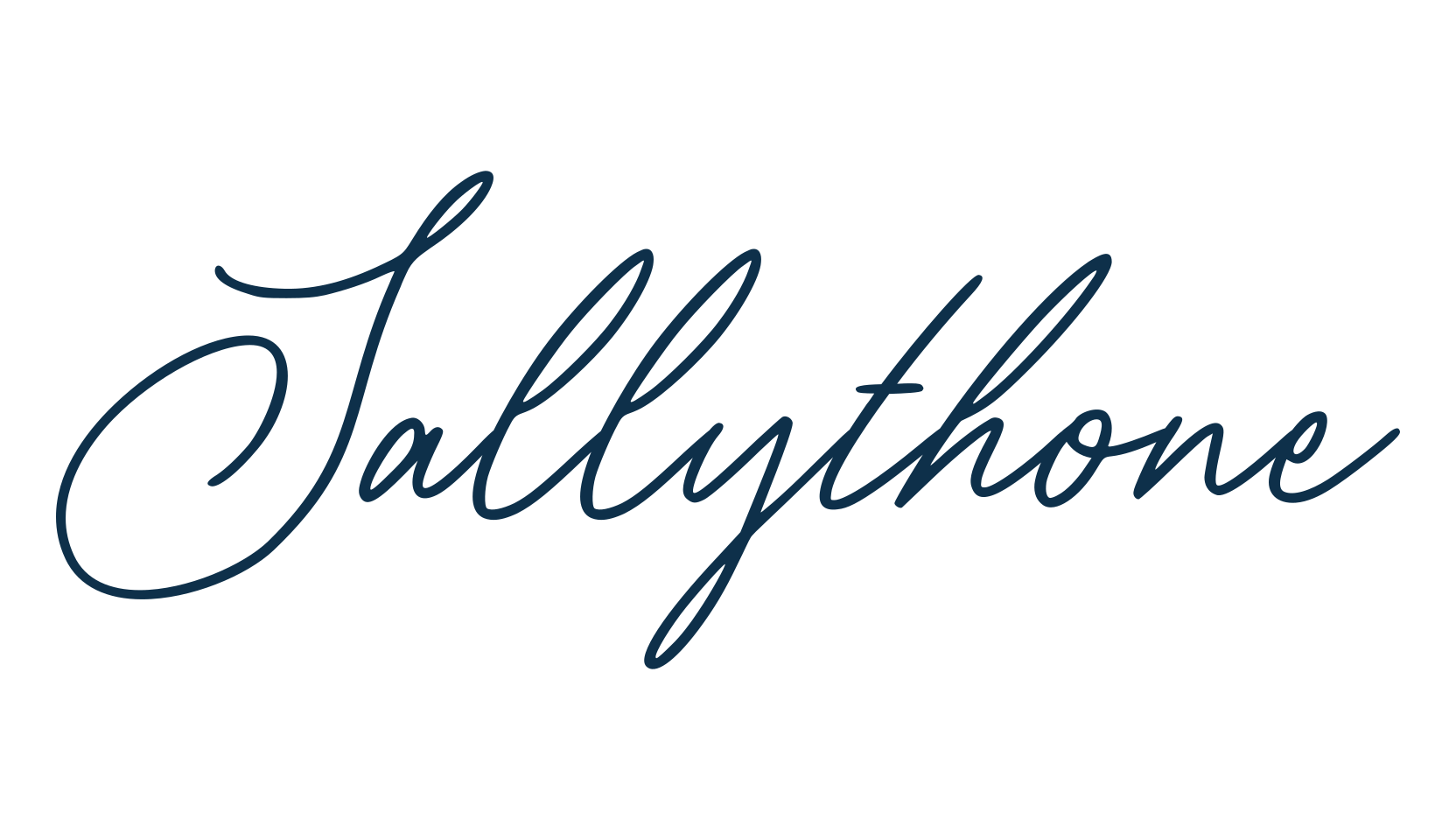 Sallythone, script handwritten fancy decorative calligraphy font preview