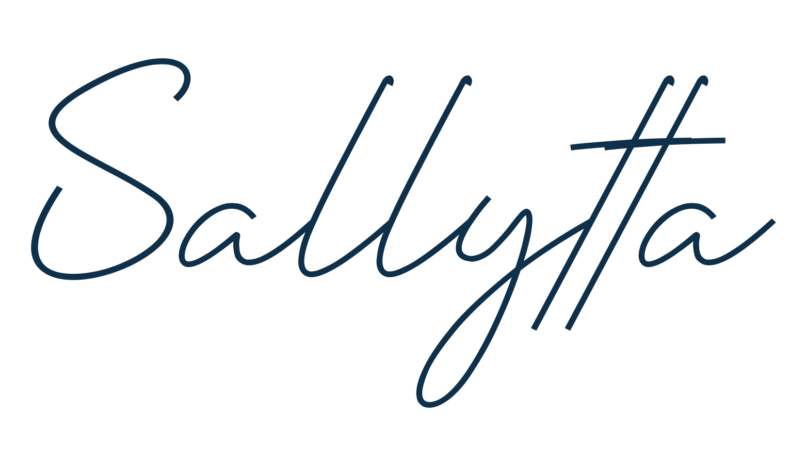 Sallytta, script handwritten fancy decorative calligraphy font preview