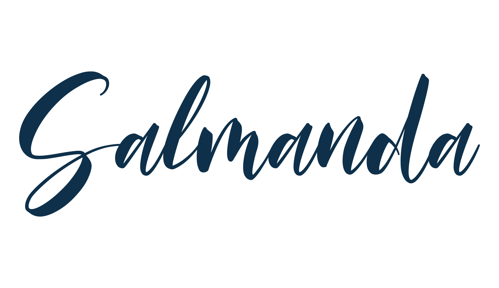 Salmanda, script handwritten fancy decorative calligraphy font preview