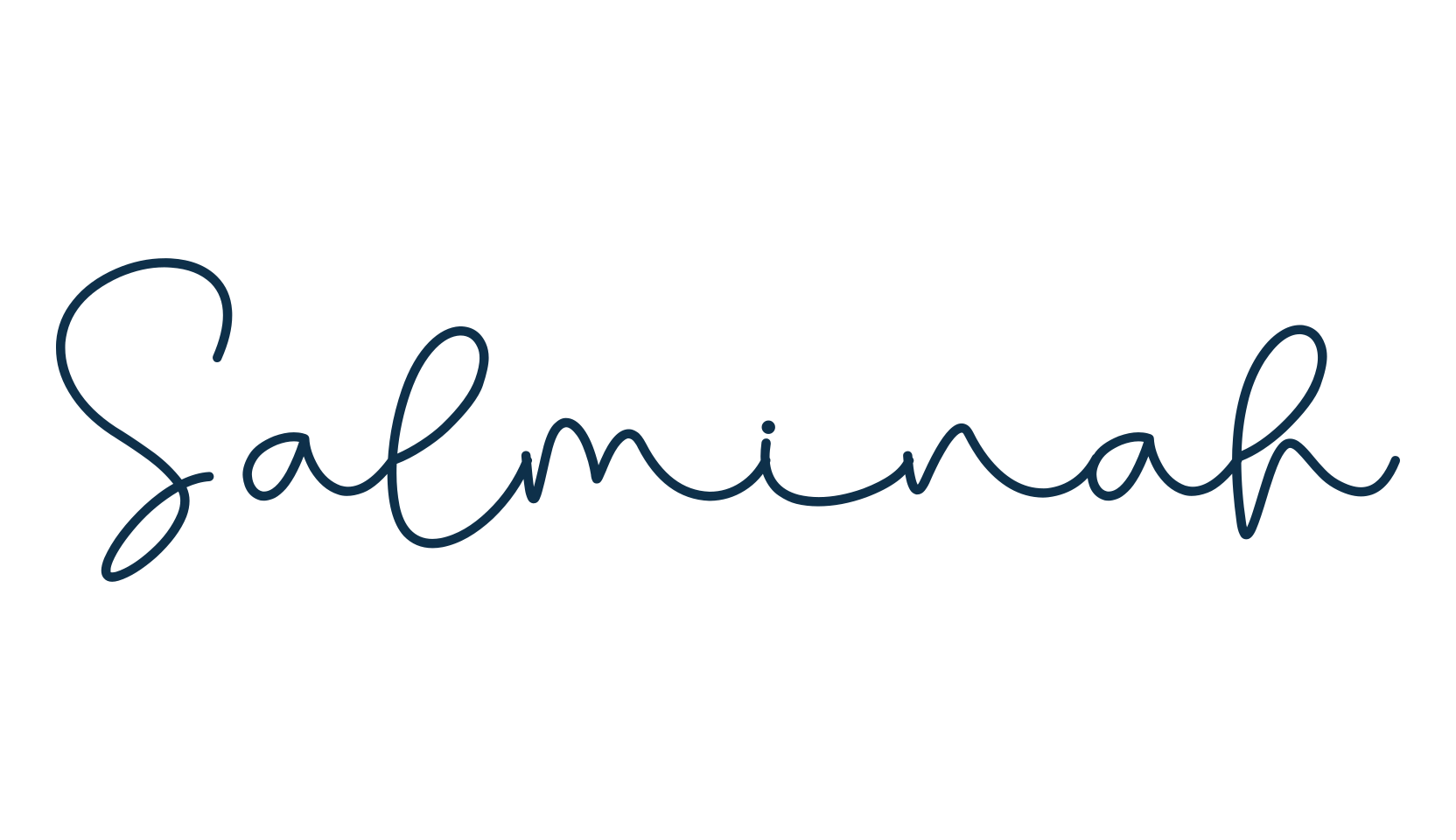Salminah, script handwritten fancy decorative calligraphy font preview