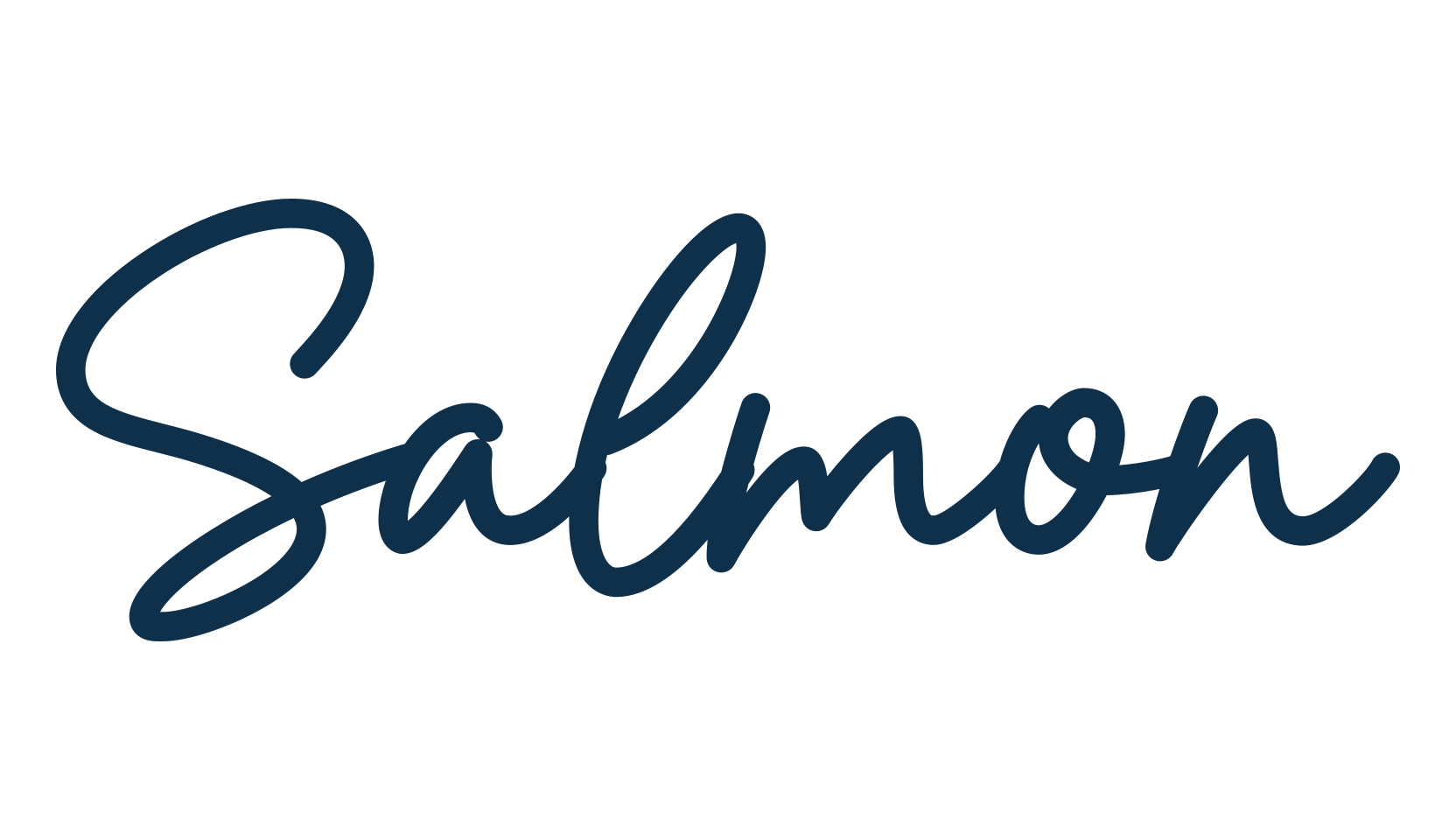 Salmon (salmon-3), handwriting font preview