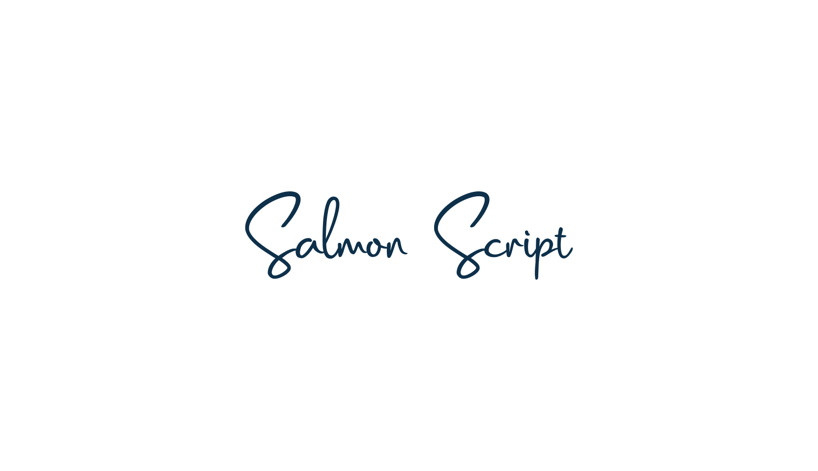 Salmon Script, handwriting font preview