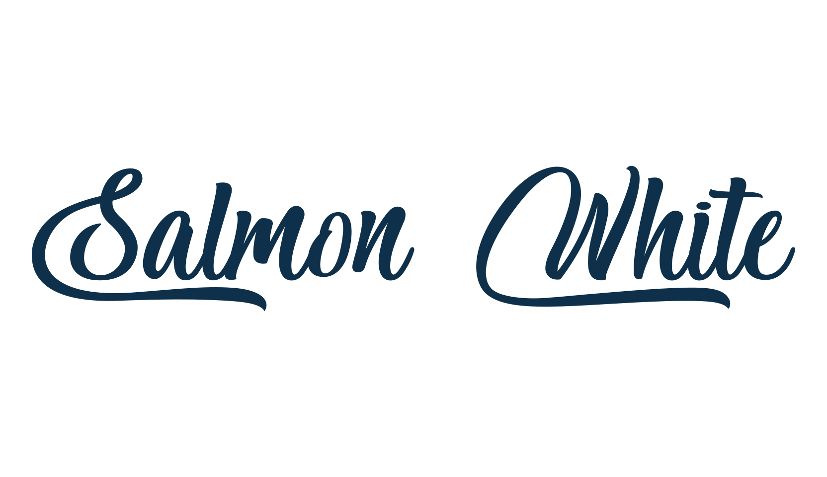 Salmon White, old school font preview
