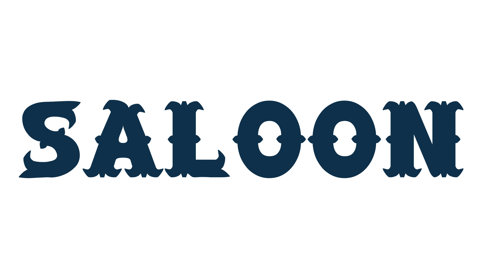 Saloon, fancy western decorative font preview