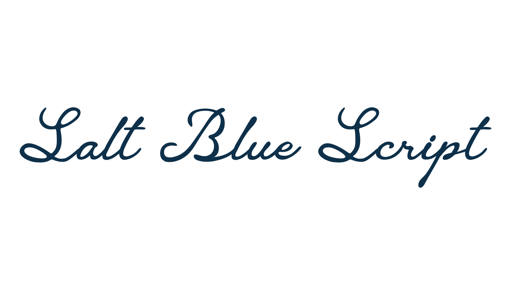 Salt Blue Script, handwriting font preview