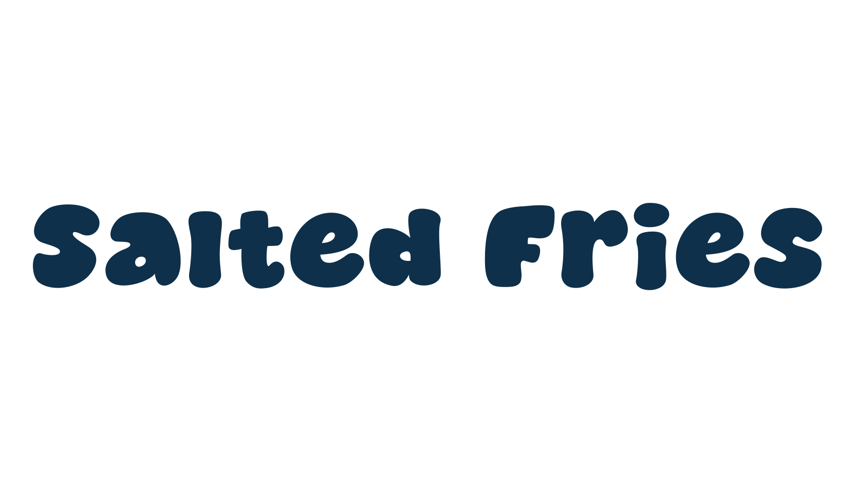 Salted Fries, fancy cartoon decorative font preview