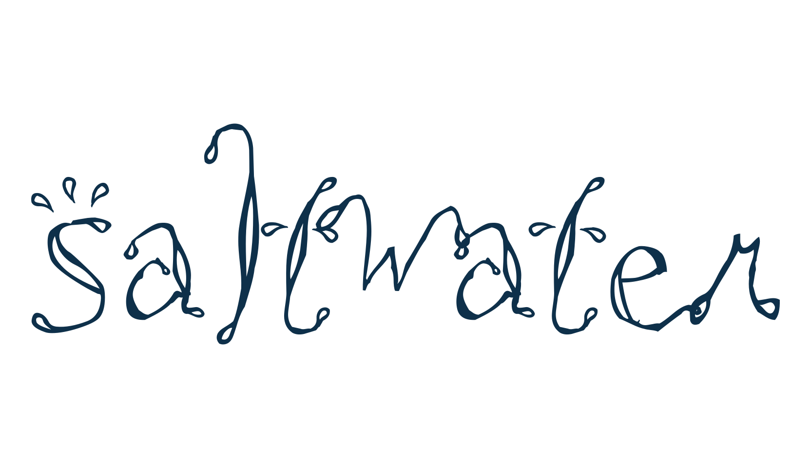 Saltwater, curly font preview