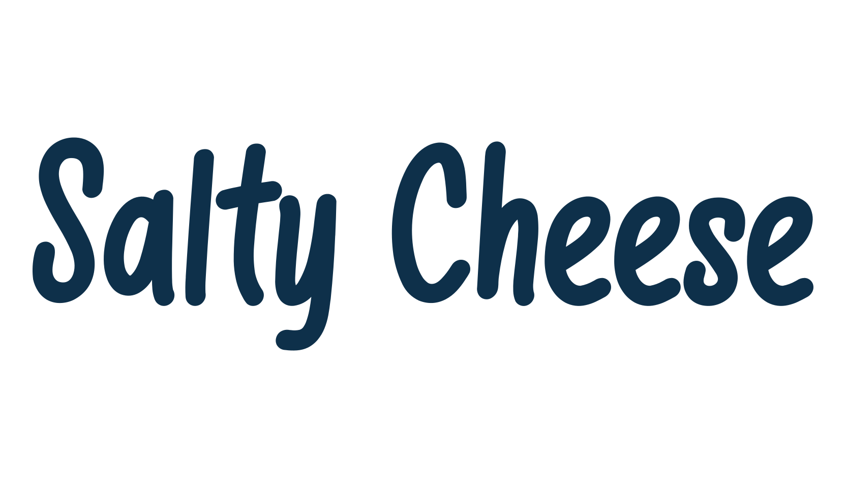Salty Cheese, handwriting font preview
