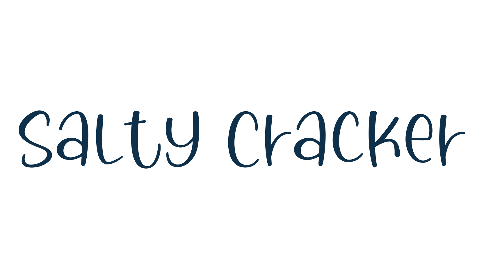 Salty Cracker, handwriting font preview