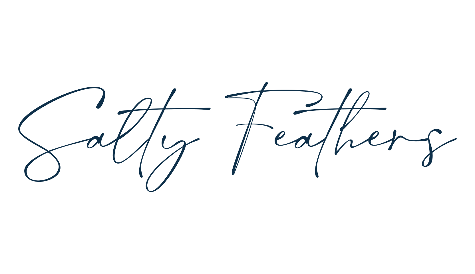 Salty Feathers, handwriting font preview