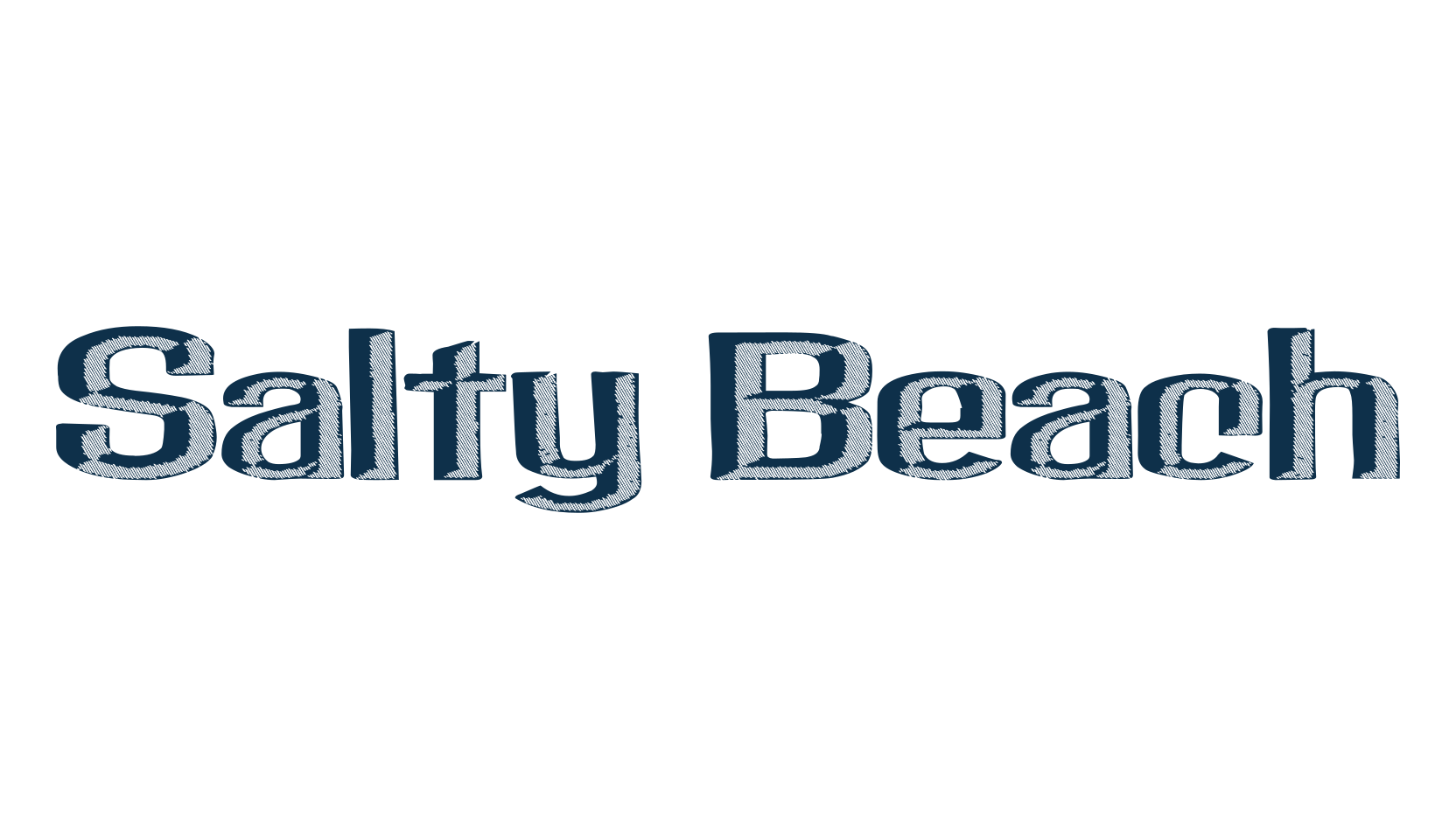 Salty Beach, various font preview