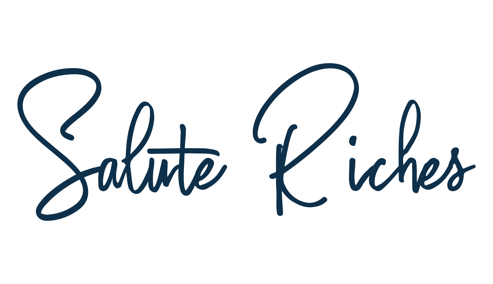 Salute Riches, script handwritten fancy decorative calligraphy font preview