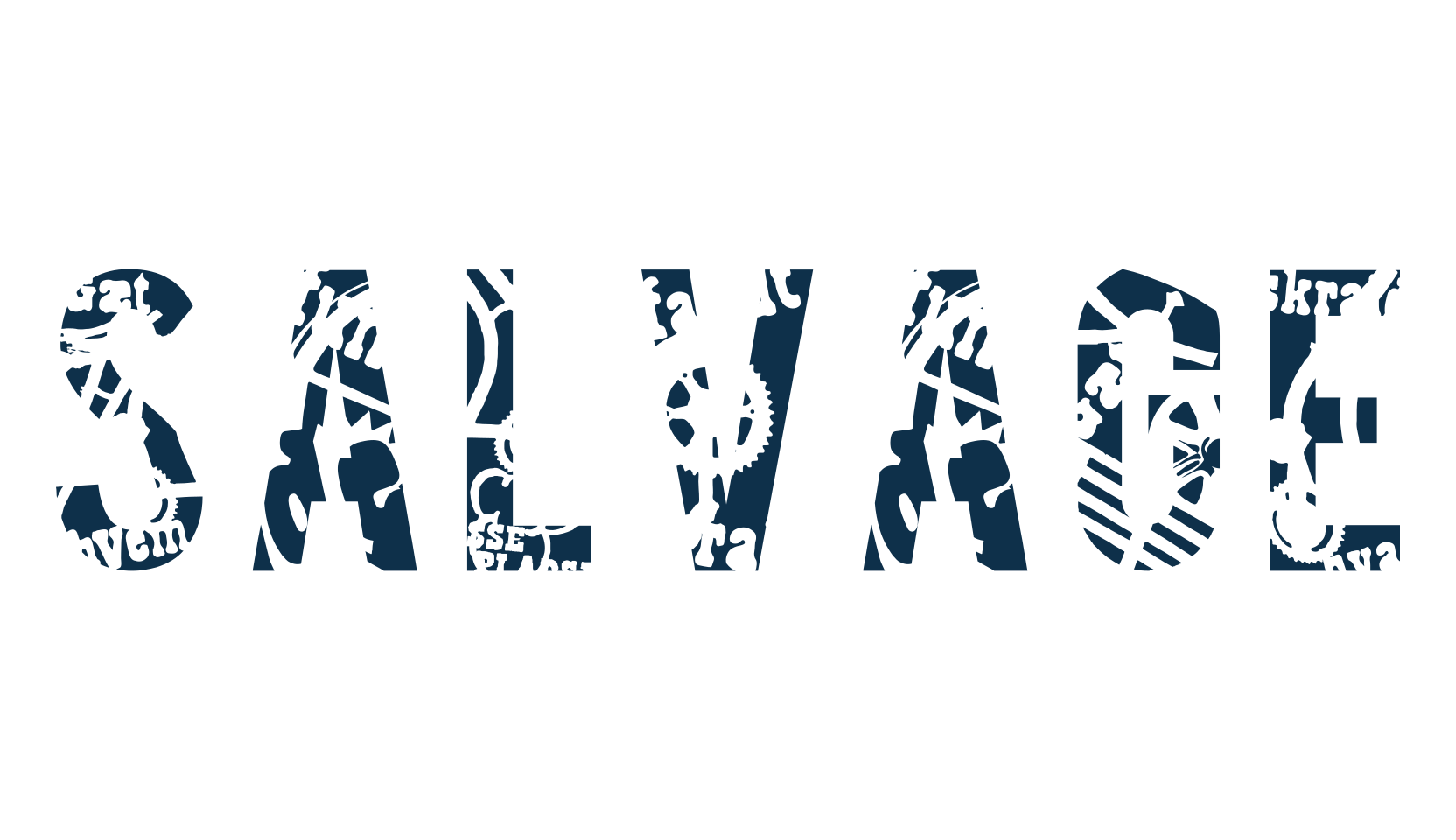 Salvage, fancy decorative font preview