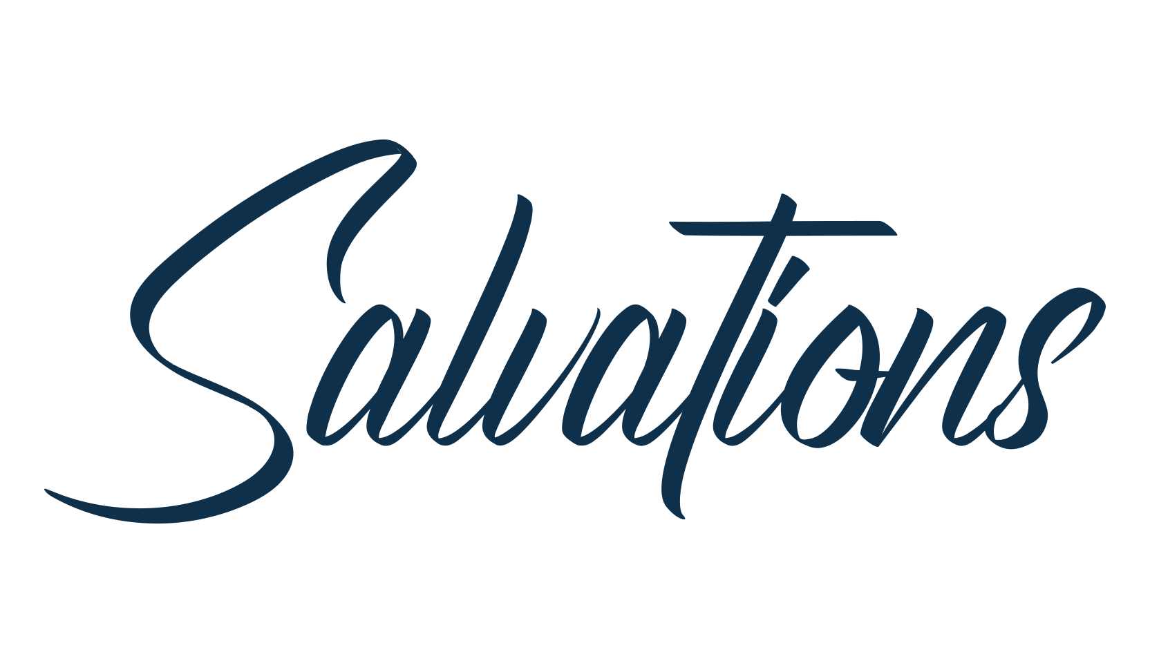 Salvations, calligraphy font preview