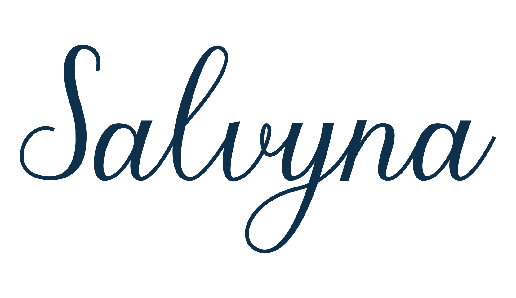 Salvyna, script calligraphy fancy decorative font preview