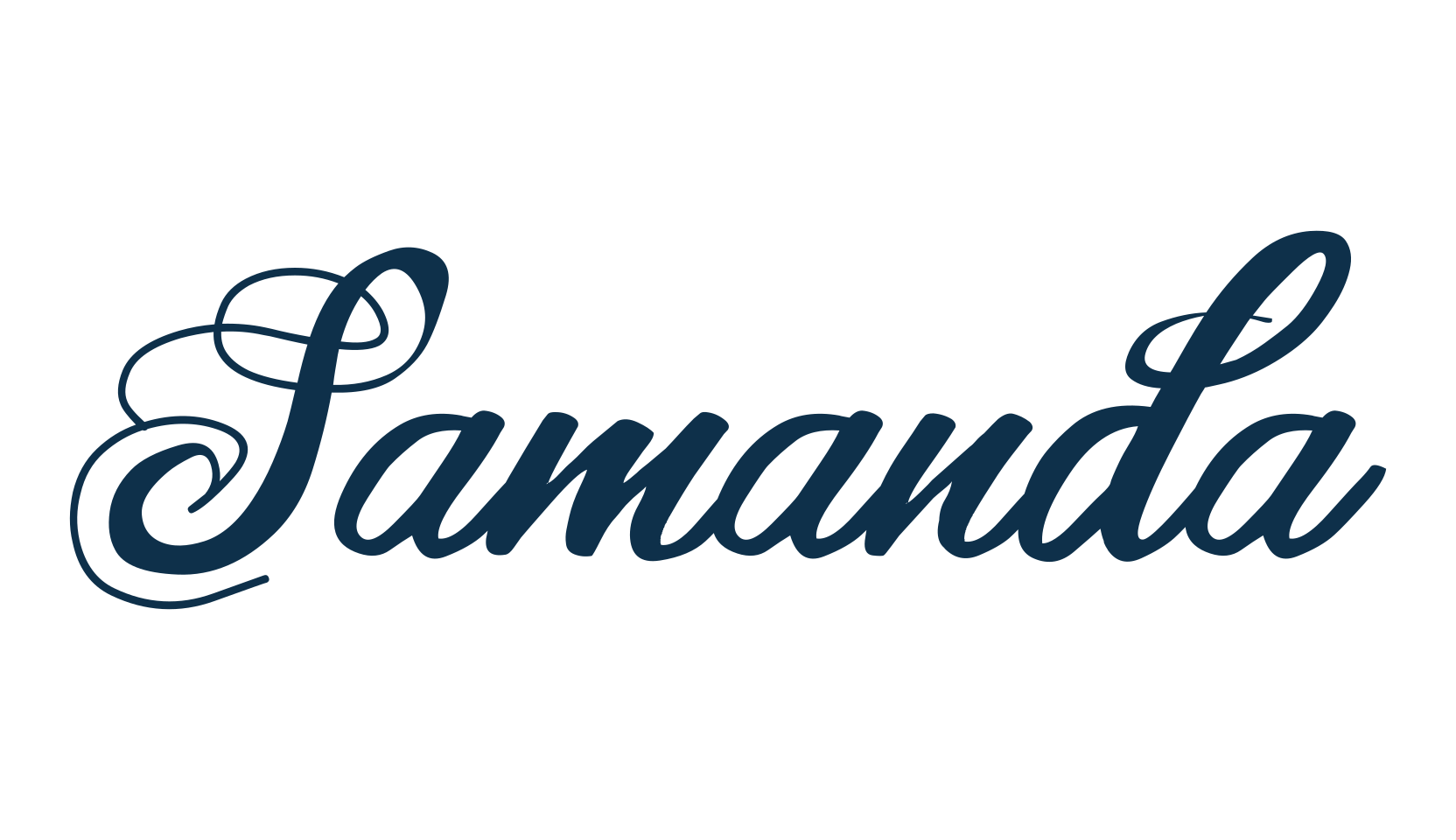 Samanda, script calligraphy fancy decorative font preview